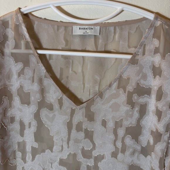 BABATON Sheer Randy Blouse Size Small - Picture 2 of 7